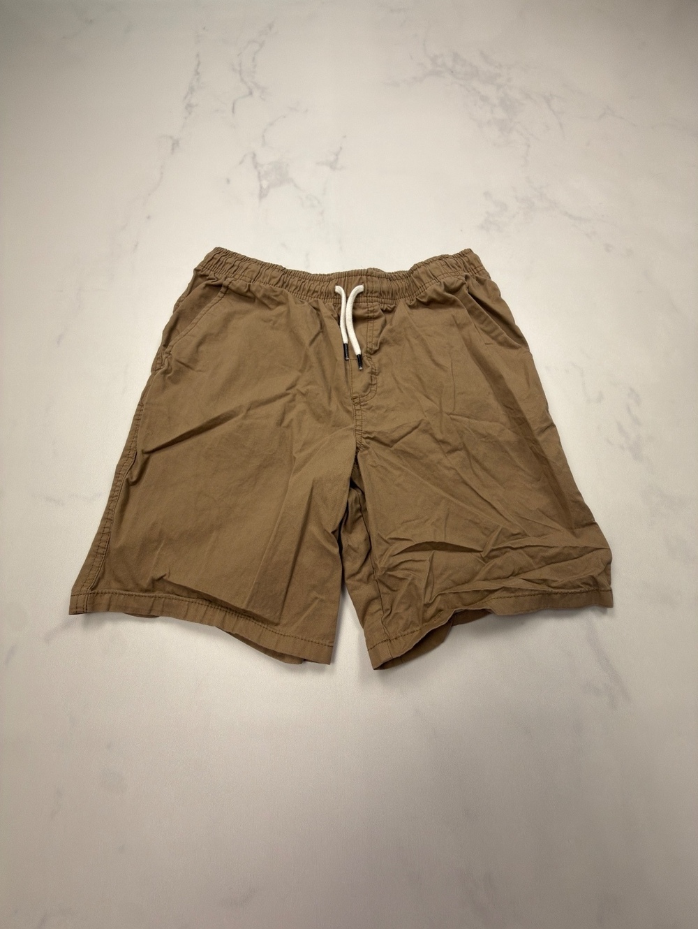 Cat & Jack Pull on Twill Shorts Tan Modern Loose Fit - Boys XL Husky